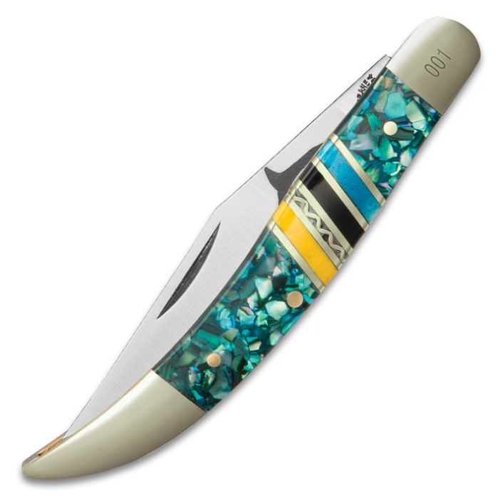 Kissing Crane Bahama Blue Toothpick Pocket Knife Stainless Steel