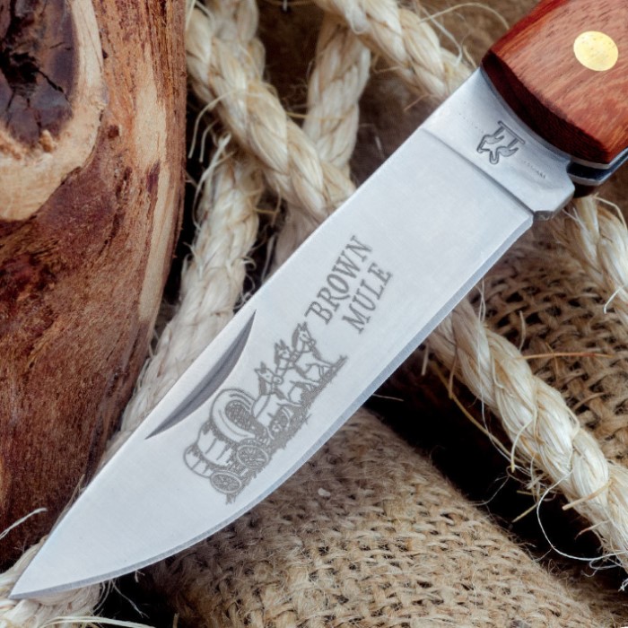 Kissing Crane Medium Brown Mule Pocket Knife Knives