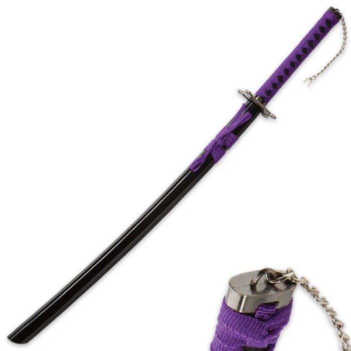 Purple Geometric Samurai Katana Sword True Swords 5108