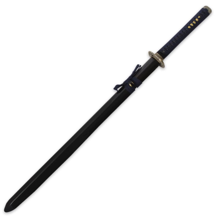 Shinwa Midnight Blue DoubleEdged Damascus Katana True Swords