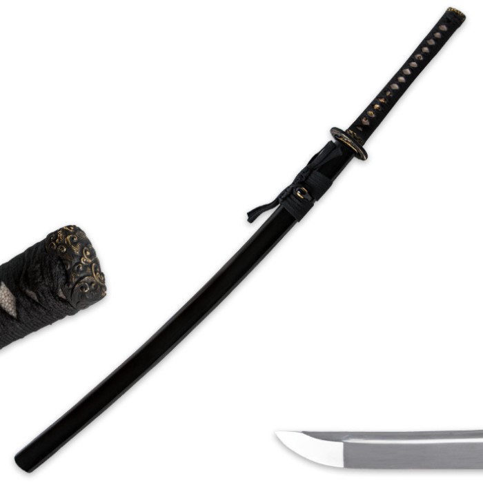 Musashi 1060 Carbon Steel Differentially Hardened Katana True Swords