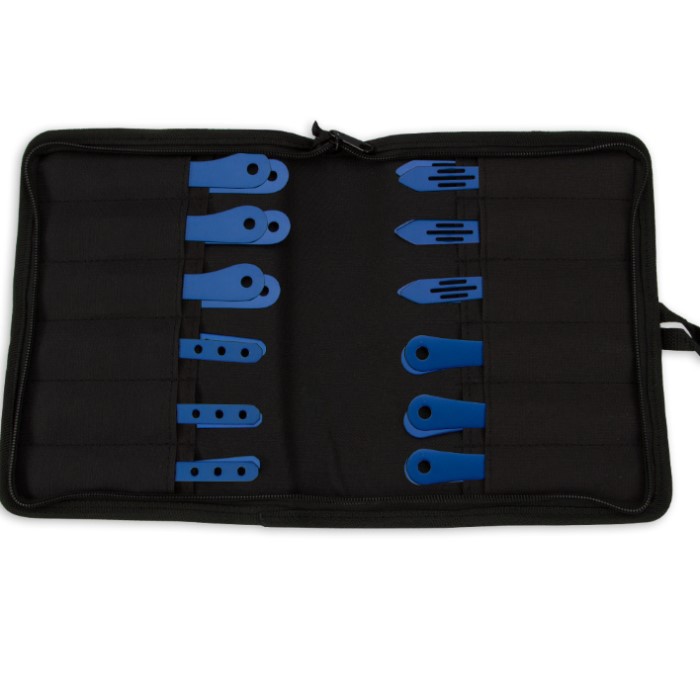 24Piece Ridge Runner Blue Throwing Knives Set Knives