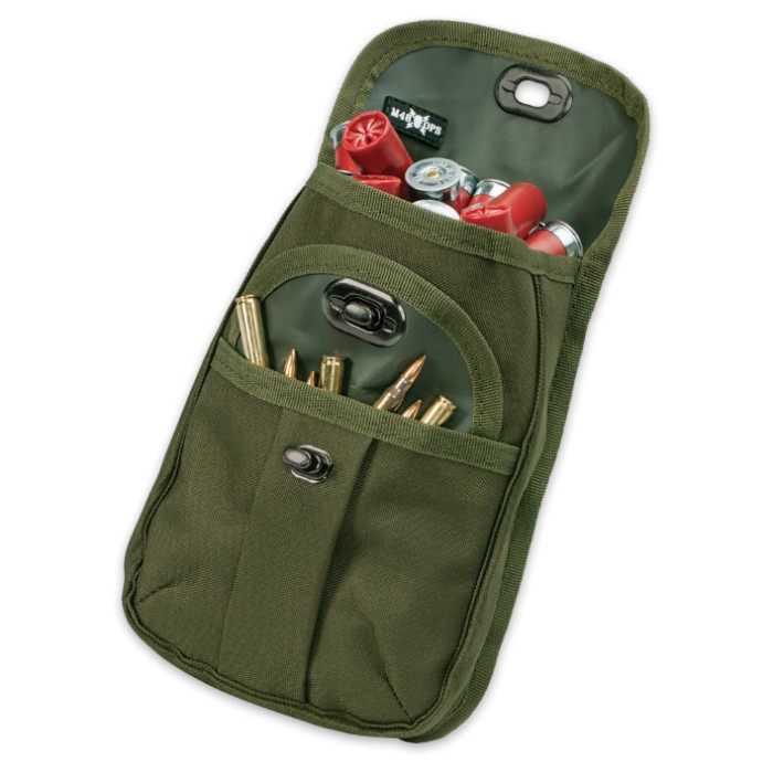 M48 OPS Canvas TwoPocket Ammo and Accessory Pouch OD Green
