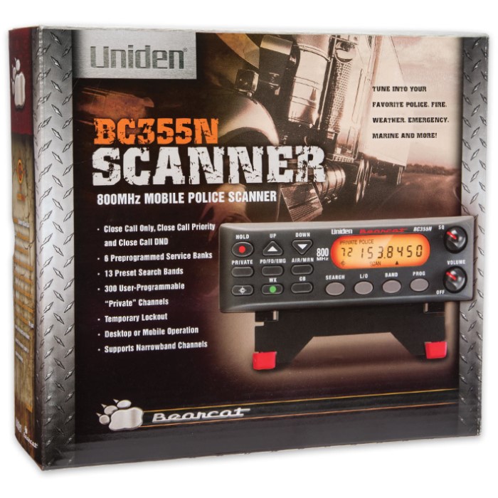 Uniden BC355N Base / Mobile Scanner 800 MHz 300 Channels