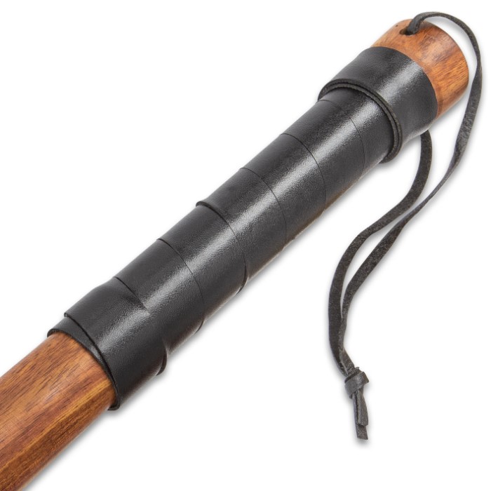 Spiked Barbarian Mace High Carbon Steel Head With Spikes, Wooden