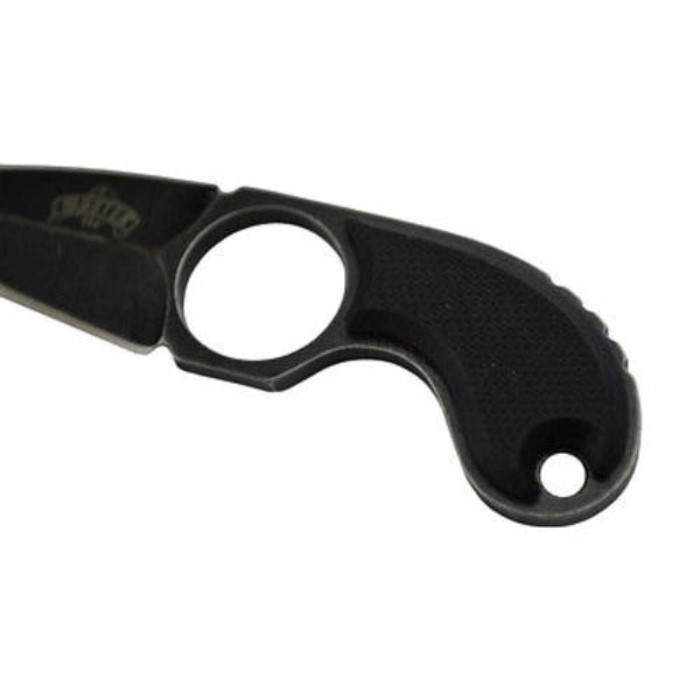 3.25" G10 Fixed Blade Necklace Knife Spear Finger Hole Neck Tactical