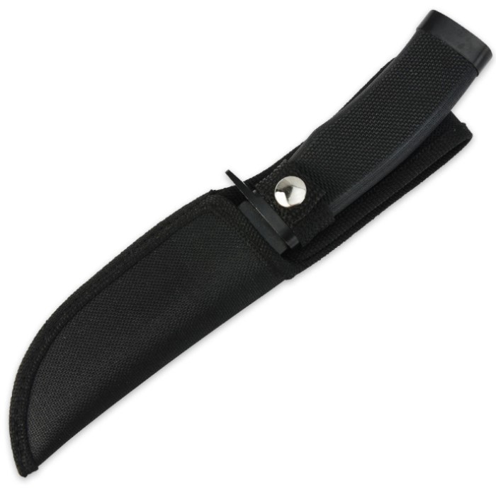 Ridge Runner Tactical Black Fixed Blade Fighter Knife with Sheath ...