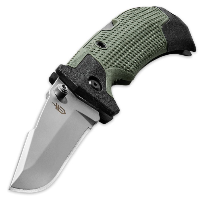 Gerber Edict Pocket Knife Green Made In USA BUDK Com Knives   D19 GB01300 700 