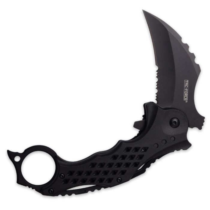 Tac Force NightClaw Assisted Opening Folding Karambit - Matte Black ...