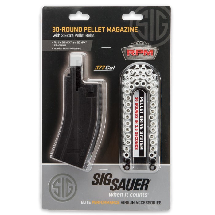 SIG Sauer 30Pellet Magazine w/ 3 belts for .177 Caliber SIG MPX / MCX