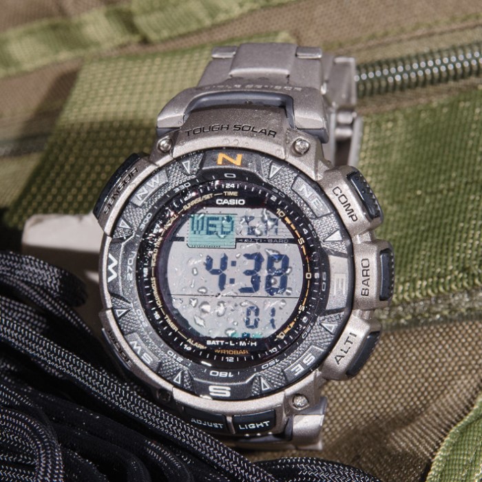 Casio Pathfinder Pag240t 7 Watch W Titanium Band Survival And Camping Gear