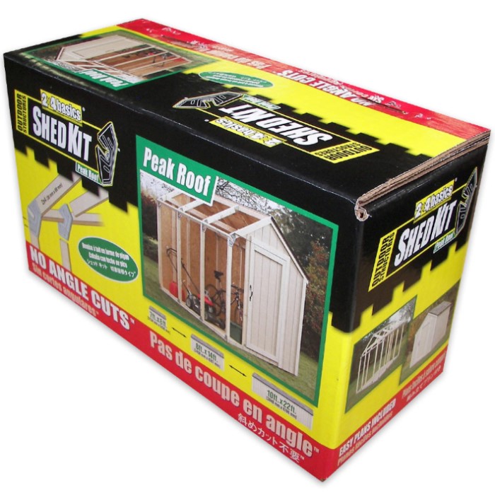 2x4 basics diy shed kit - peak roof style budk.com