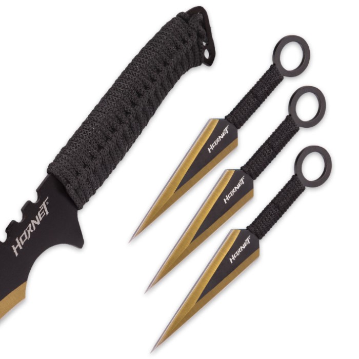Golden Sword and Stinger Kunai / Throwing Knife Set Free Shipping!