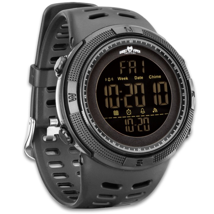 Ghost Viper Tactical Digital Water-Resistant Watch - Comfortable PU ...